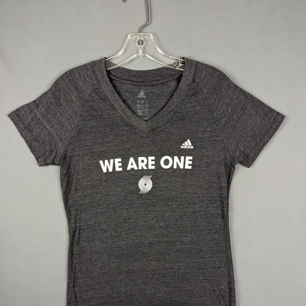 Portland Trail Blazers Shirt Women Large Fitted Athleisure NBA We Are One Adidas